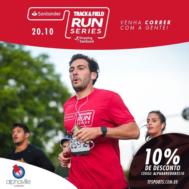 Etapa Shopping Tamboré do Santander Track&Field Run Series será domingo