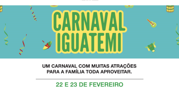 Carnaval do Iguatemi Alphaville terá oficinas infantis gratuitas e bailinho para as crianças