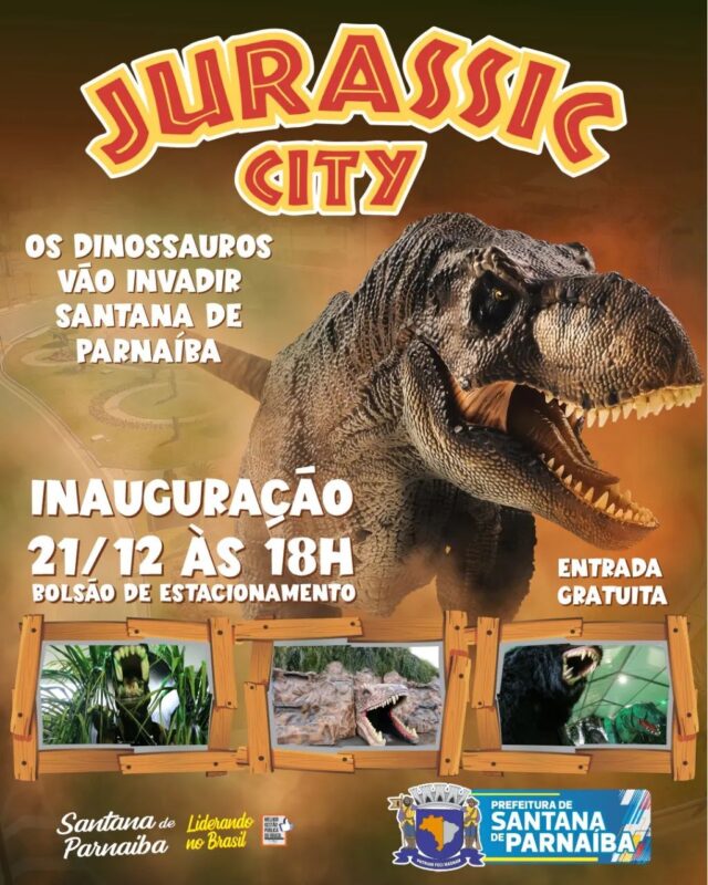 Jurassic City Santana de Parnaíba dinossauros