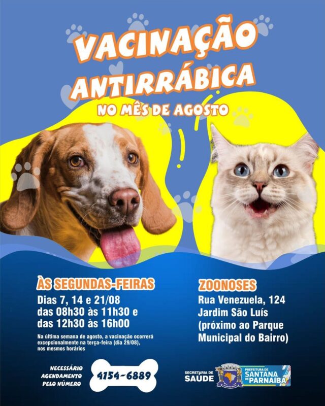 vacinação antirrábica gratuita em Santana de Parnaíba Alphaville cães e gatos