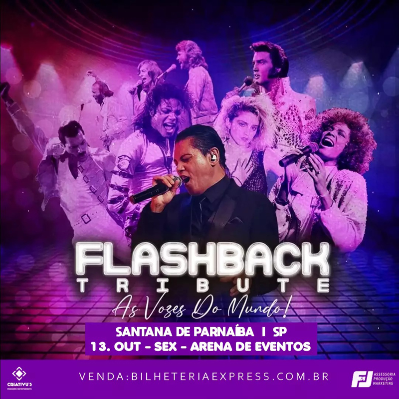 Nesta sexta, 13, tem As Vozes do Mundo: Flashback Tribute em Santana de Parnaíba