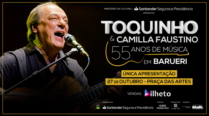 Toquinho celebra 55 anos de música na Praça das Artes, em Barueri