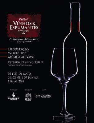 Festival de Vinhos e Espumantes São Roque acontece de 30/5 a 9/6, no Catarina Fashion Outlet