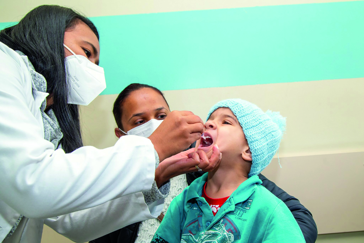Sábado, 8, é Dia D nacional de vacinação contra a poliomielite