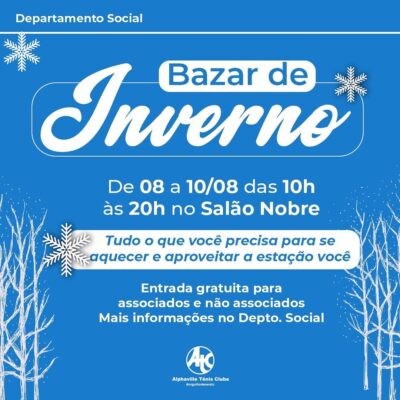 ATC promove Bazar de Inverno de 8 a 10 de agosto