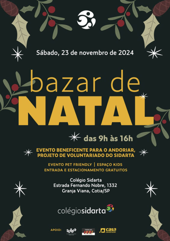 Bazar de Natal do Colégio Sidarta é neste sábado, 23/11