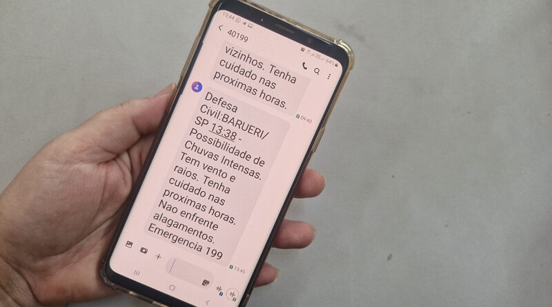 Defesa Civil de Barueri disponibiliza novo serviço de alertas