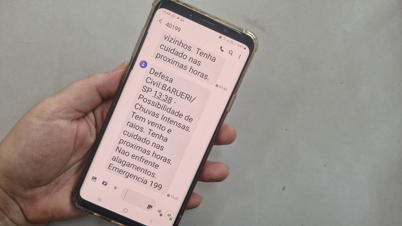 Defesa Civil de Barueri disponibiliza novo serviço de alertas