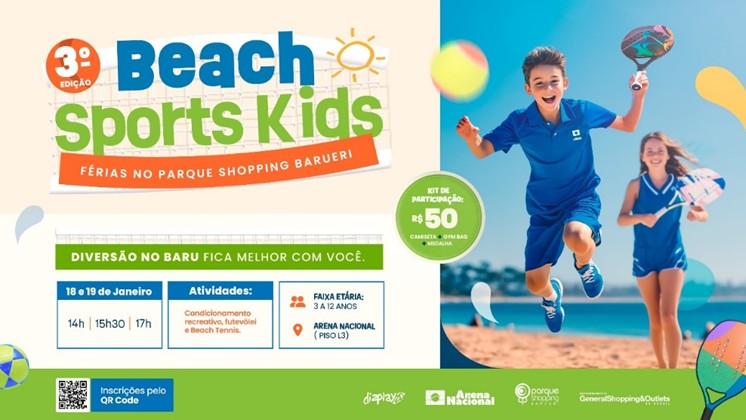 Beach Sports Kids acontece no Parque Shopping Barueri