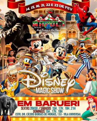 Circo di Napoli traz a magia da Disney para seu espetáculo em Barueri