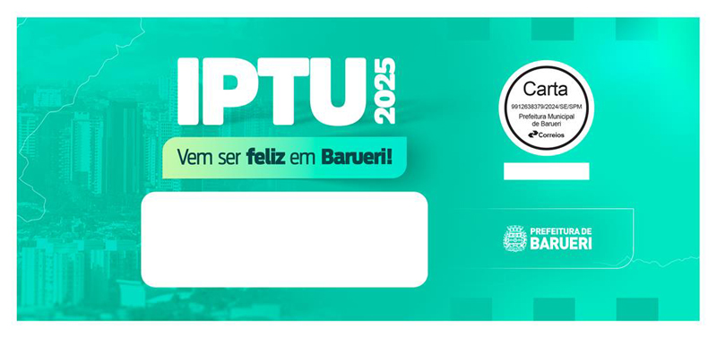 IPTU: carnês de Barueri serão entregues a partir da 2ª quinzena de fevereiro