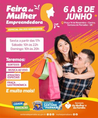 Feira da Mulher Empreendedora – Especial Dia dos Namorados acontece de 6 a 8/6