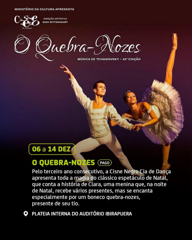 “O Quebra-Nozes” terá 12 apresentações no Parque Ibirapuera