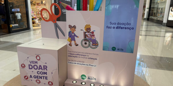 Shopping Tamboré arrecada materiais escolares e livros literários
