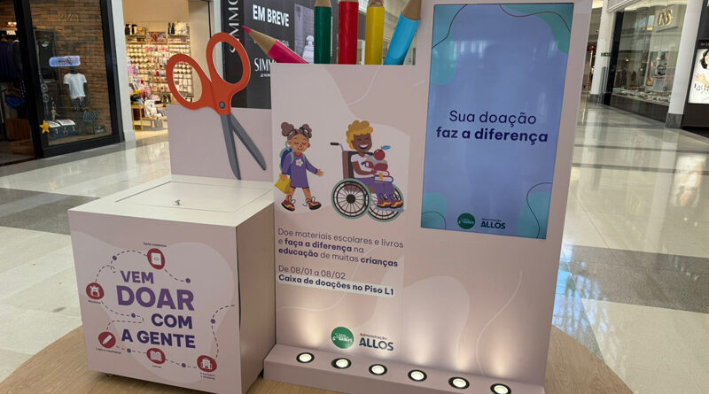 Shopping Tamboré arrecada materiais escolares e livros literários