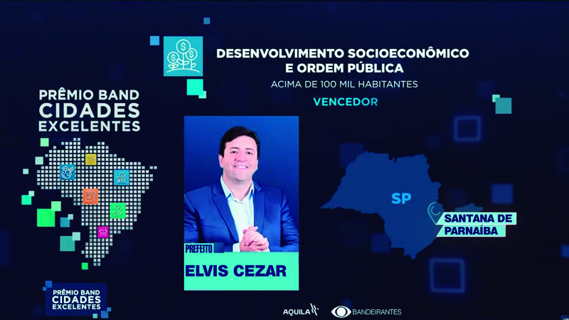 Santana de Parnaíba é destaque no 5º Prêmio Band Cidades Excelentes