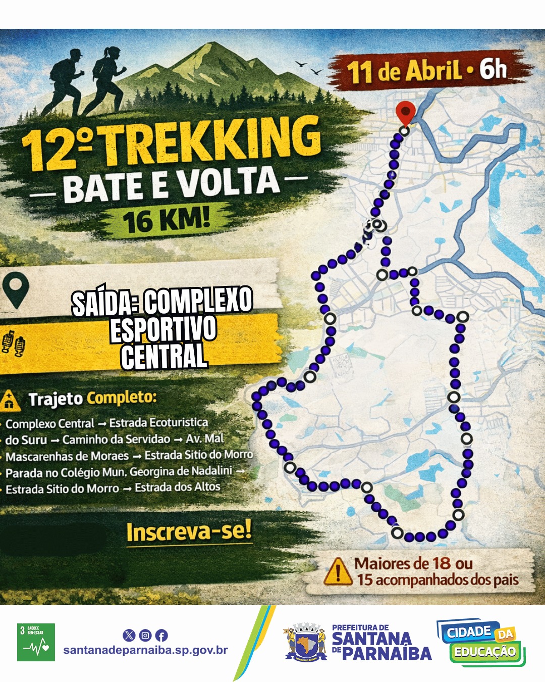 Vem aí o 12º Trekking de Santana de Parnaíba